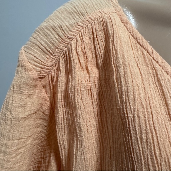 Roolee Surplice Mom Nursing Dress Peach Apricot Orange XL Spring Summer - Picture 2 of 6